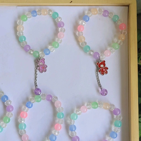 Fancy Bracelt Teddy Bear Charm (Not Petals Own Make )