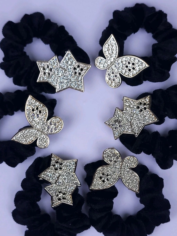 Black Color Hair Band in Butterfly or Star Design 1Pc