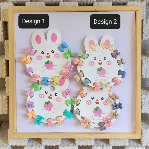 Kids Bunny Ears Tiny Clips Set Of 10 / 1Pack