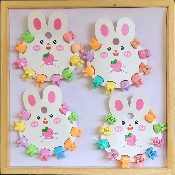 Kids Tiny Clips (Short Bunny Ears) Set Of 10 Pack - PKA001