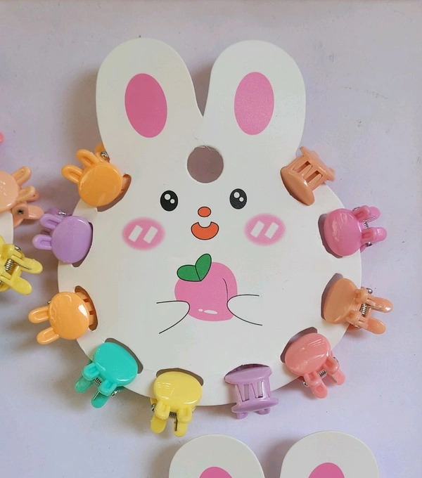 Kids Tiny Clips (Short Bunny Ears) Set Of 10 Pack - PKA001
