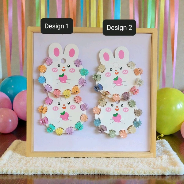 Kids Tiny Clips Flower Design Set Of 10 - 1Pack - PKA002