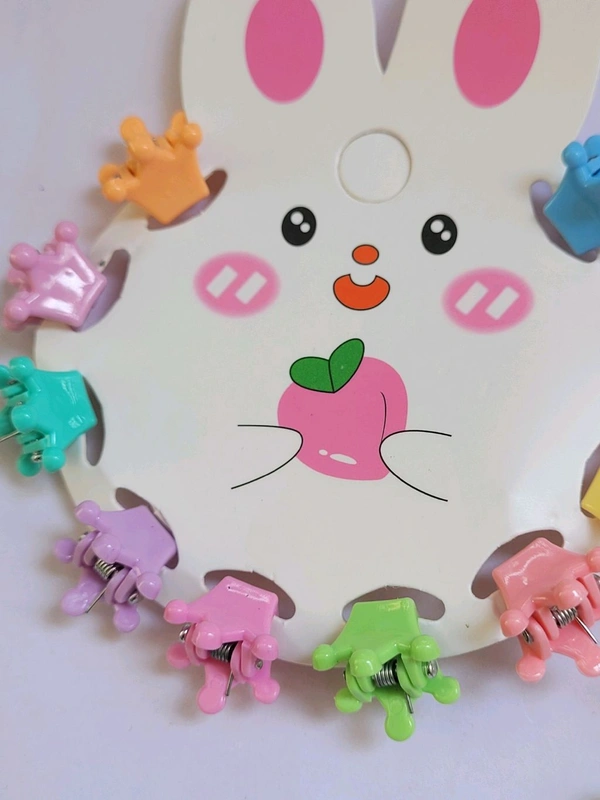 Kids Tiny Clips Crown Design Set Of 10 - 1Pack - PKA003