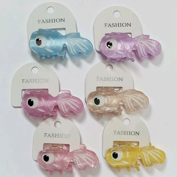Acrylic Ocean Series Hair Claw Cartoon Goldfish Clip