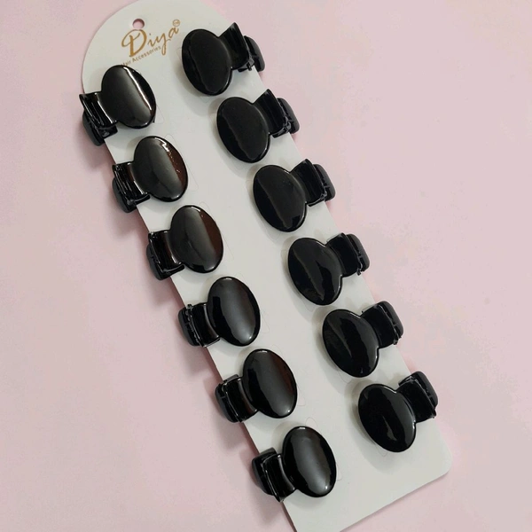 Small Balck Hair Clip - P556