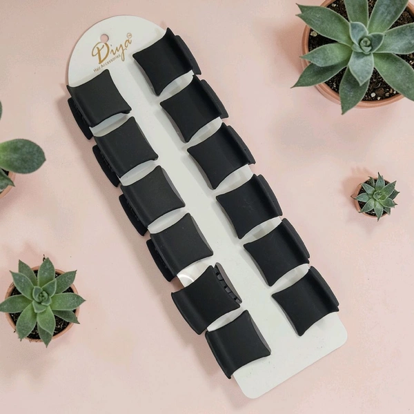 Matte Small Balck Hair Clip - P557