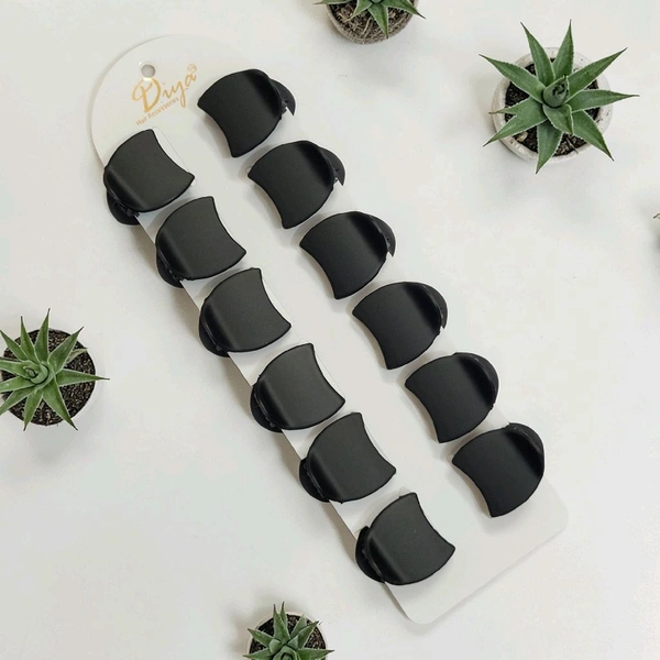 Matte Small Balck Hair Clip - P558