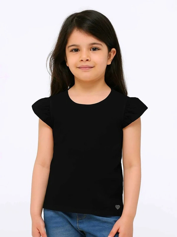 Girls Short Sleeve Black T-Shirt