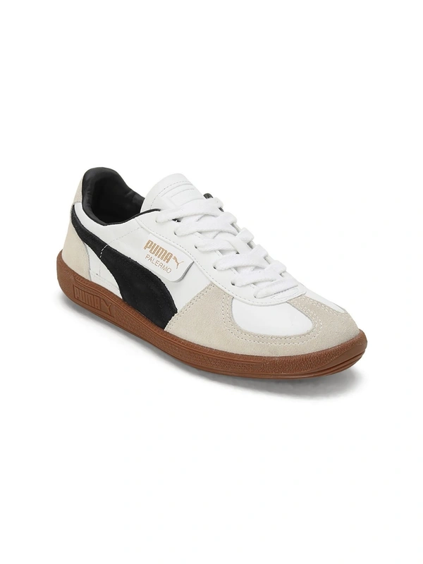 Palermo Lth Unisex White Sneakers