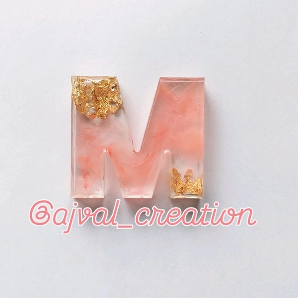 Alphabet Keychain Light Pink