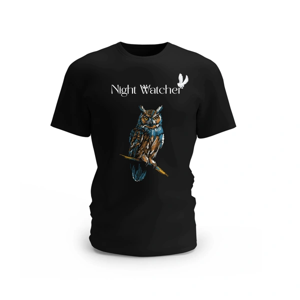 Night Watcher Owl Cotton T-shirt 