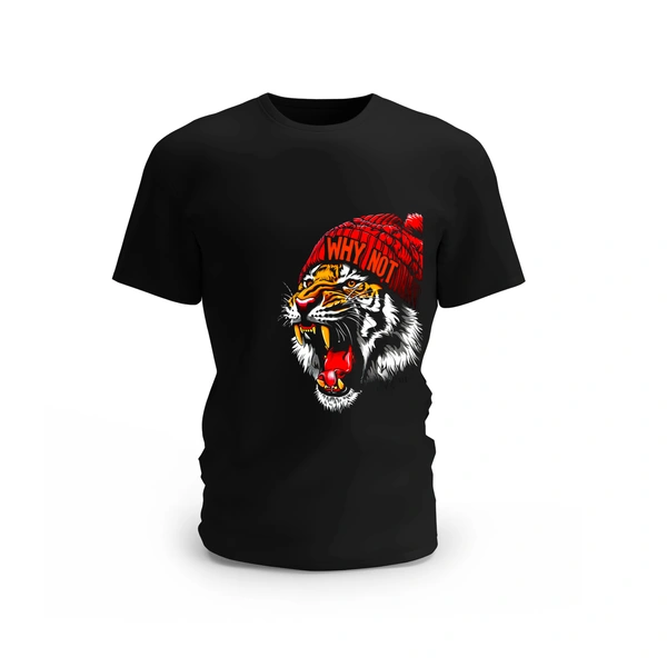 Tiger Roar With Cap Cotton T-shirt 