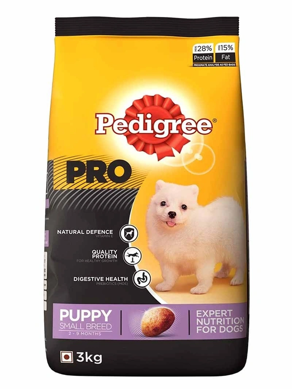 Pedigree Pro Puppy Small Breed Dog Food 3kg