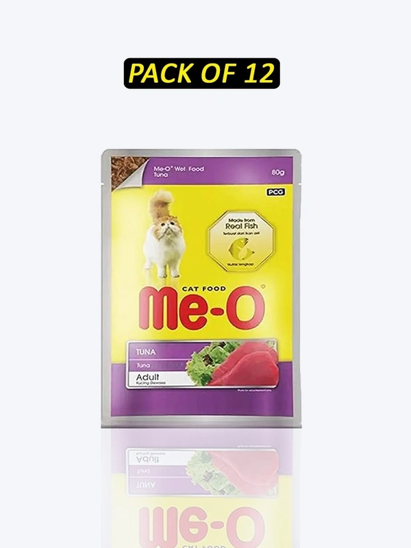 Me-O Adult Tuna in Gravy 80gm (Pack of 12)