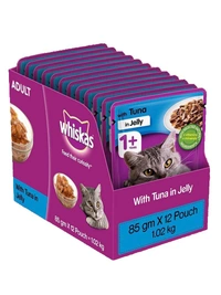 Whiskas Tuna in Jelly Adult 80gm (Pack of 12)