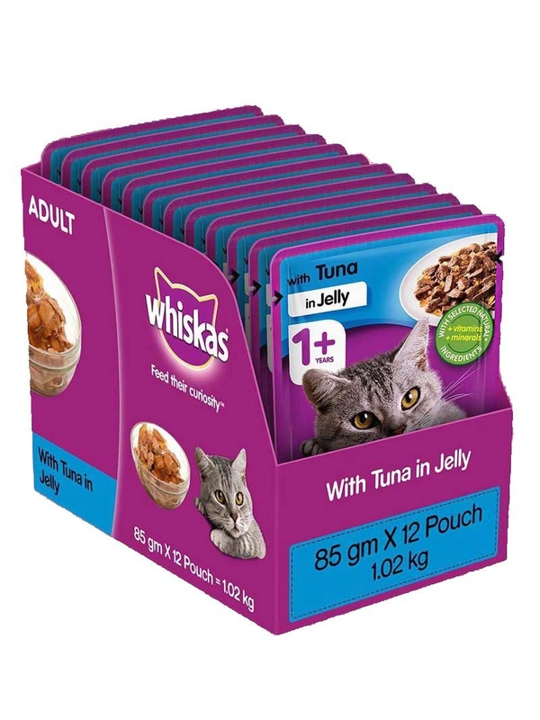 Whiskas Tuna in Jelly Adult 80gm (Pack of 12)