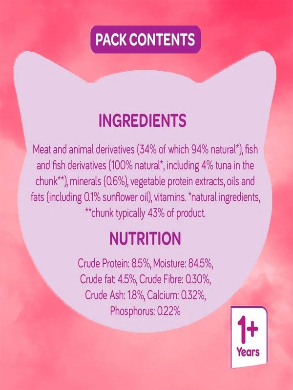 Whiskas Tuna in Jelly Adult 80gm (Pack of 12)