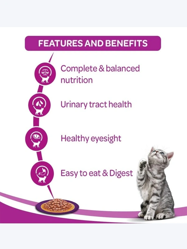 Whiskas Adult Wet Cat Food Chicken in Gravy 80gm Pack Of 12
