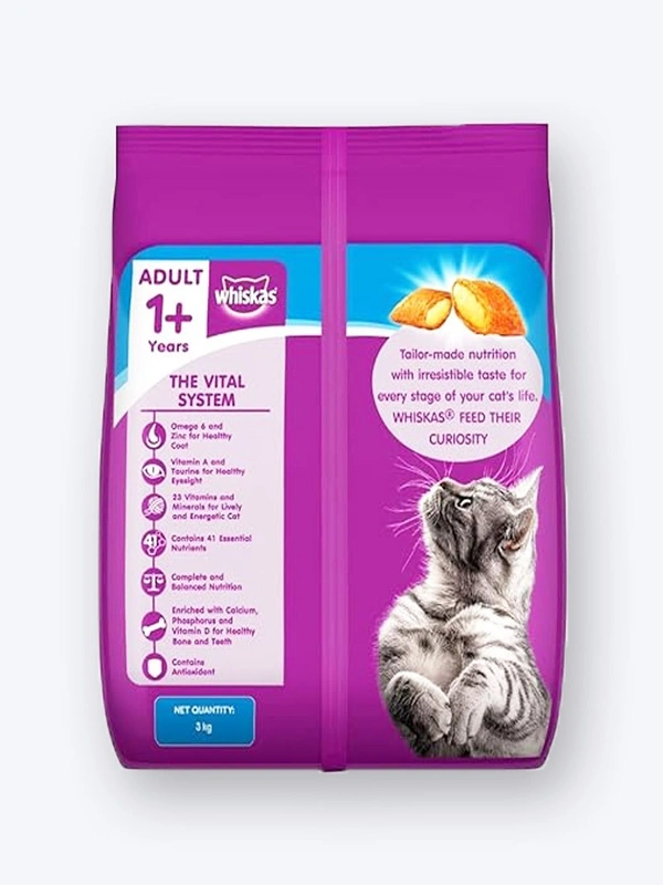 Whiskas Ocean Fish Flavor Adult Cat Dry Food 3kg