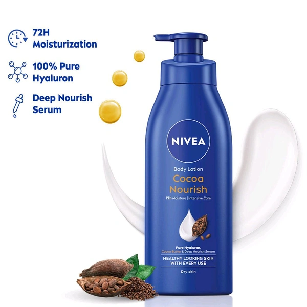 Nivea 48H Deep Moisture Care Cocoa Butter & Vit E Body Lotion ,400ml 