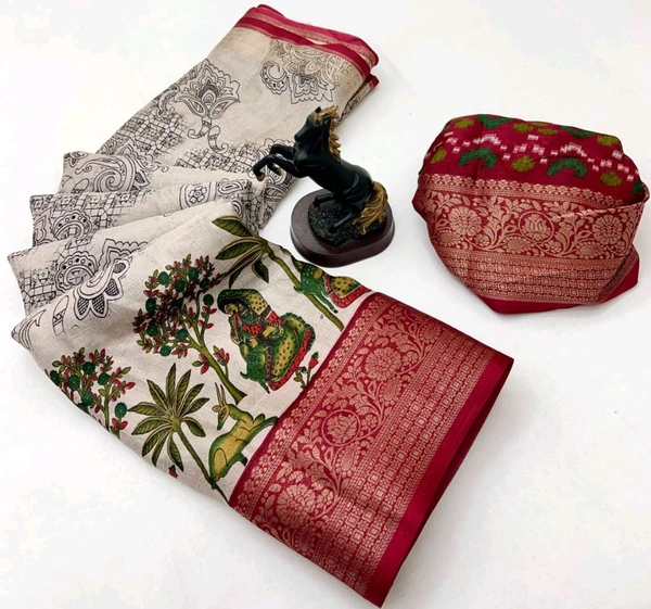 Mass Mellow Saree - Red, Free Size