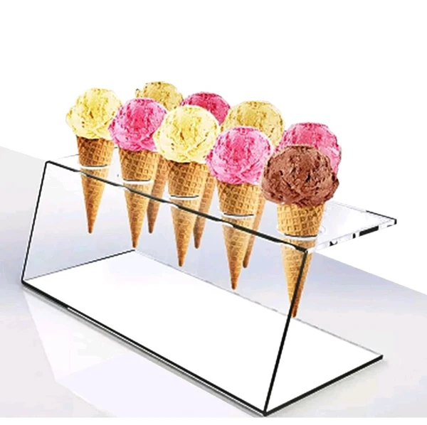 Clear Acrylic 9 Cone Display Stand Weddings Baby Showers Birthday Parties Anniversaries.