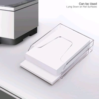  2 Tier Acrylic File Folder Holder, Vertical File Storage, Clear Desktop Organizer. 1 Count.