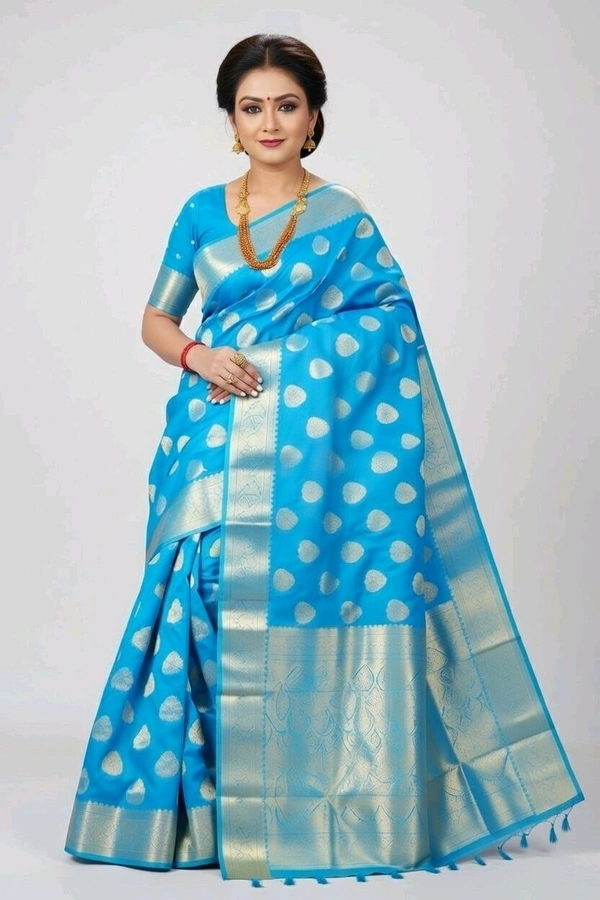 Benarasi Light Saree with Blouse Piece – Elegant Traditional Saree for Women | Party & Festive Wear