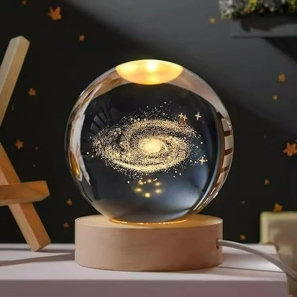 3D GALAXY CRYSTAL BALL NIGHT LAMP