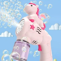 Unicorn Bubble Gun Toys for 3+ Year Old Kids Boys Girls, Automatic Bubble Machine with Bubble Solution, Summer Outdoor Kids Toys for Birthday Gifts for 3 4 5 6 7 8 Year Old