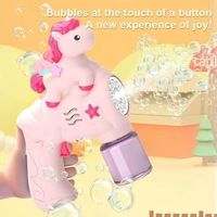 Unicorn Bubble Gun Toys for 3+ Year Old Kids Boys Girls, Automatic Bubble Machine with Bubble Solution, Summer Outdoor Kids Toys for Birthday Gifts for 3 4 5 6 7 8 Year Old