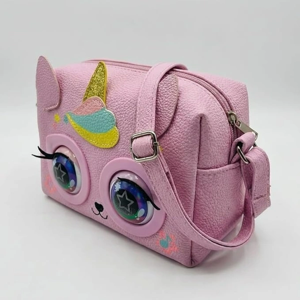 Little Winking Elf Interactive Pet Purse – Animated Eyes & Sounds Crossbody Handbag for Girls - Pink