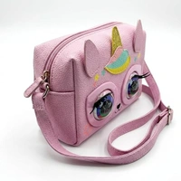 Little Winking Elf Interactive Pet Purse – Animated Eyes & Sounds Crossbody Handbag for Girls - Pink