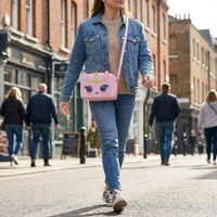 Little Winking Elf Interactive Pet Purse – Animated Eyes & Sounds Crossbody Handbag for Girls - Pink