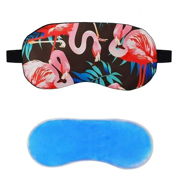 Sleeping Eye Mask with Gel – Polyester Eye Shade for Insomnia & Relaxation ( Random Design)