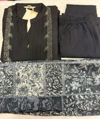 Black & White Printed Suit - XXL