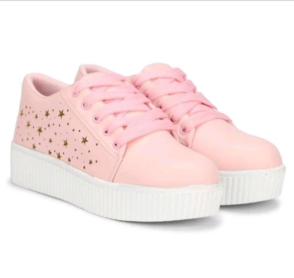 Casual Shoes - Pink Lace, 3