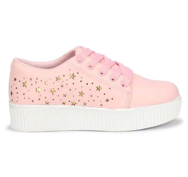 Casual Shoes - Pink Lace, 3