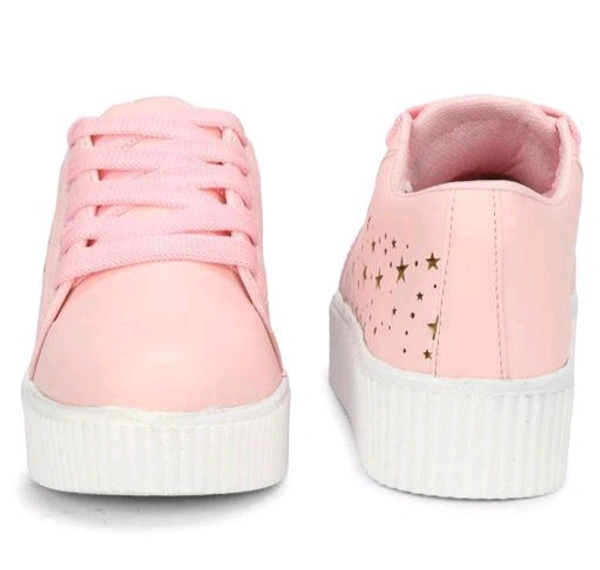 Casual Shoes - Pink Lace, 3