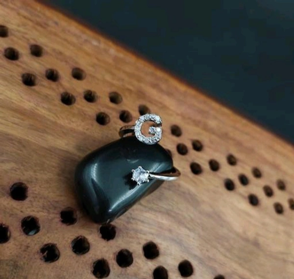 G Letter Ring - Free Size
