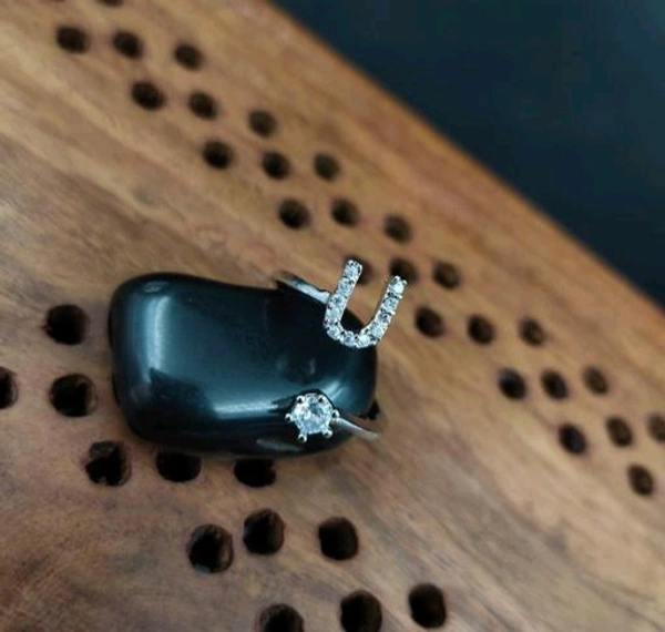 U Letter Ring - Free Size