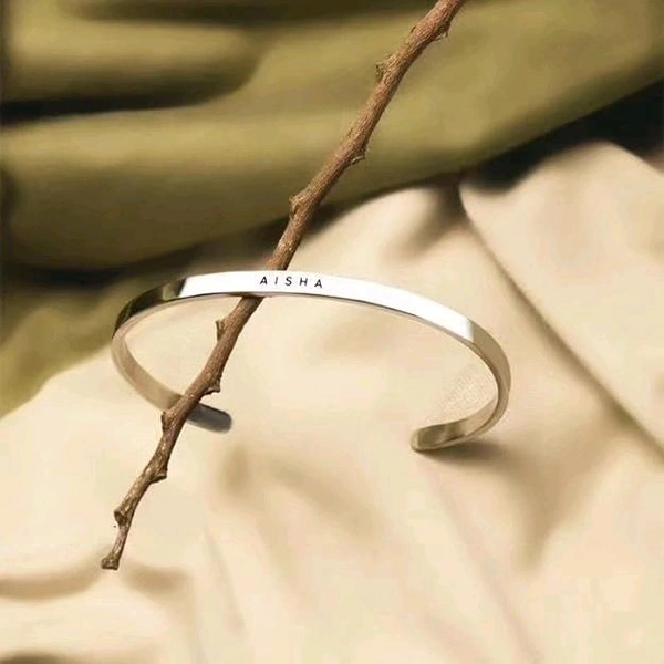 Customised Name Bracelet (Mention the name in your Address (Name to be printed Xxxxx) - Free Size