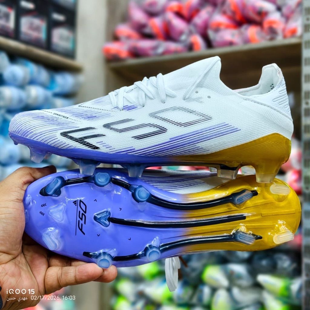 F50 White And Purple Colour Low-Top FG With Lace