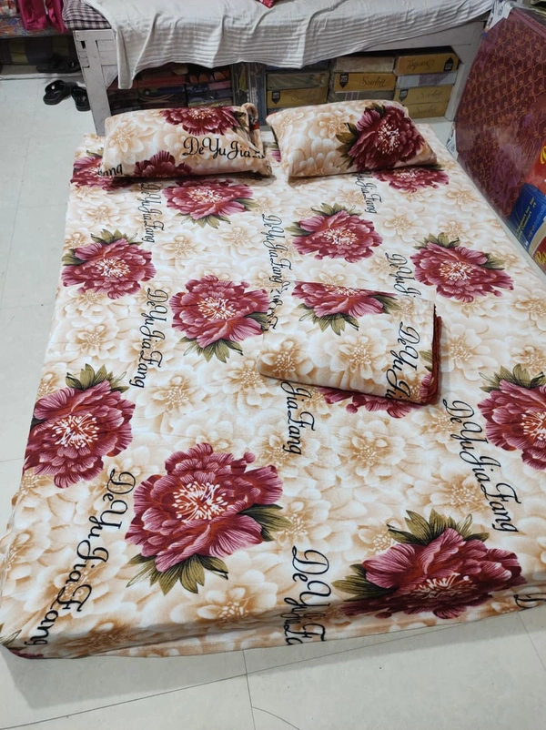 Fleece Bedsheet Non Cotton King Size - All, King Size