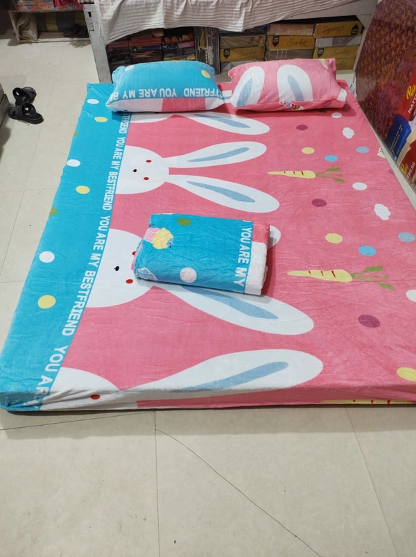 Fleece Bedsheet Non Cotton King Size - All, King Size