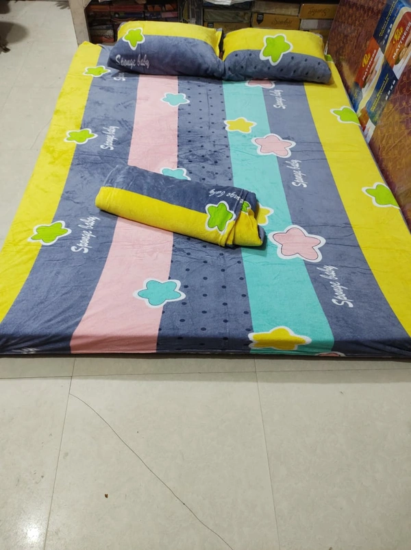 Fleece Bedsheet Non Cotton King Size - All, King Size