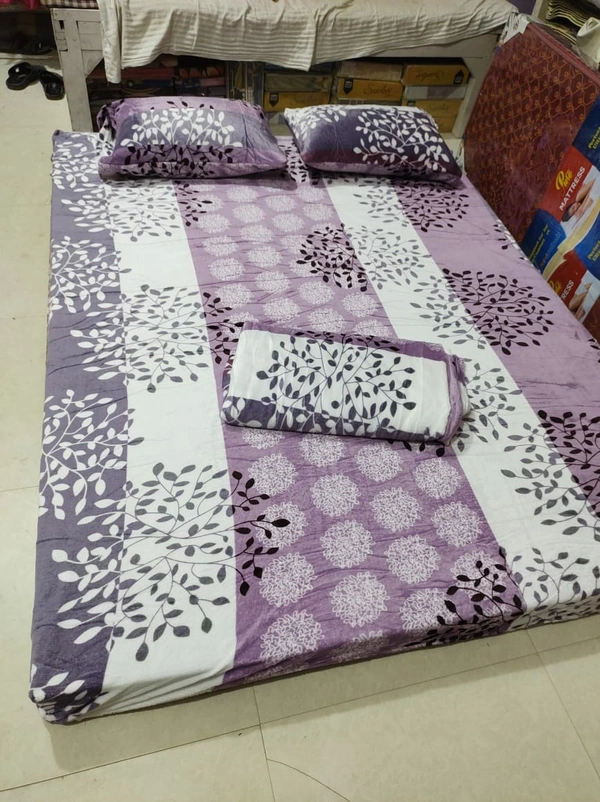 Fleece Bedsheet Non Cotton King Size - All, King Size