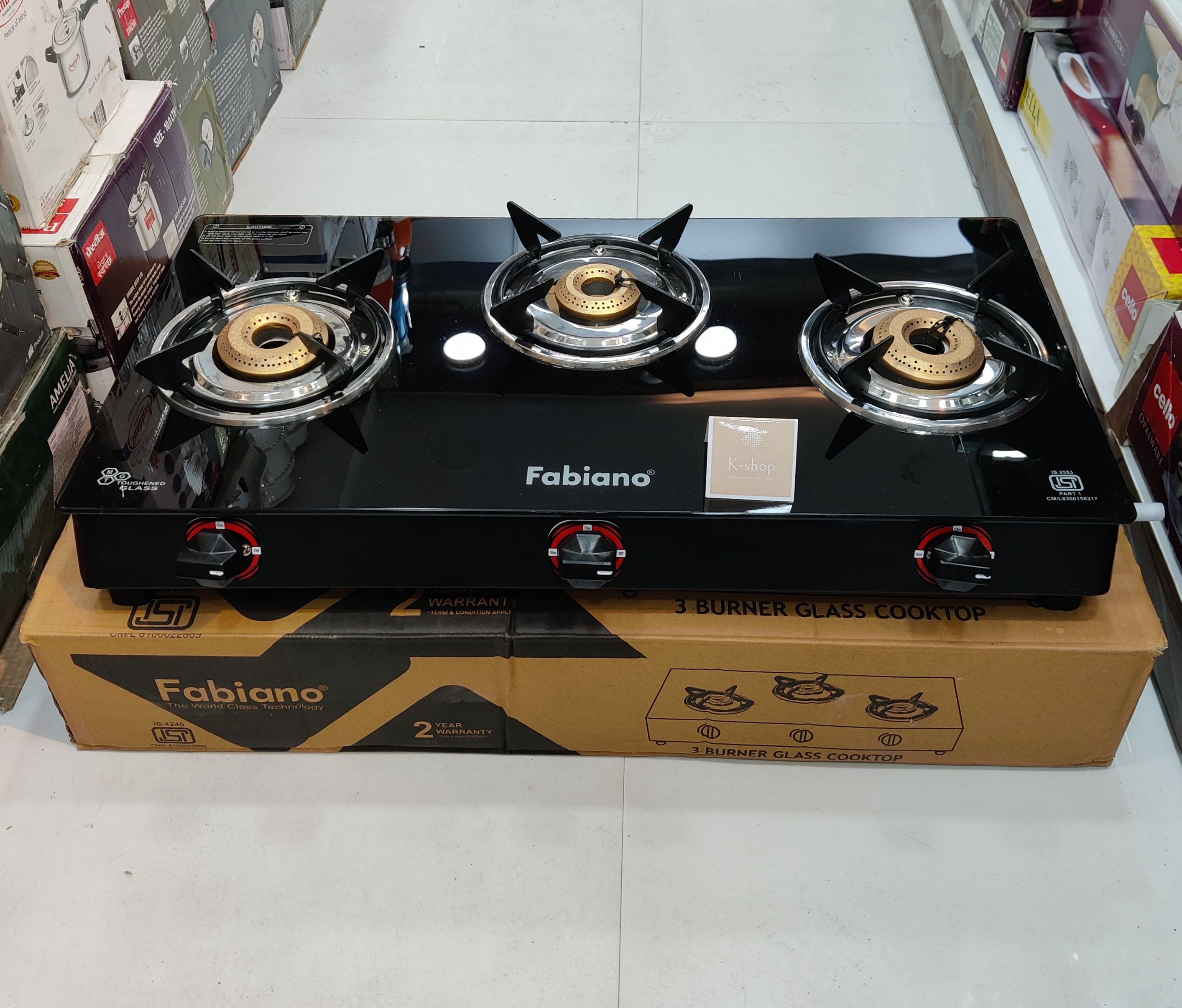 Fabiano gas outlet stove 3 burner