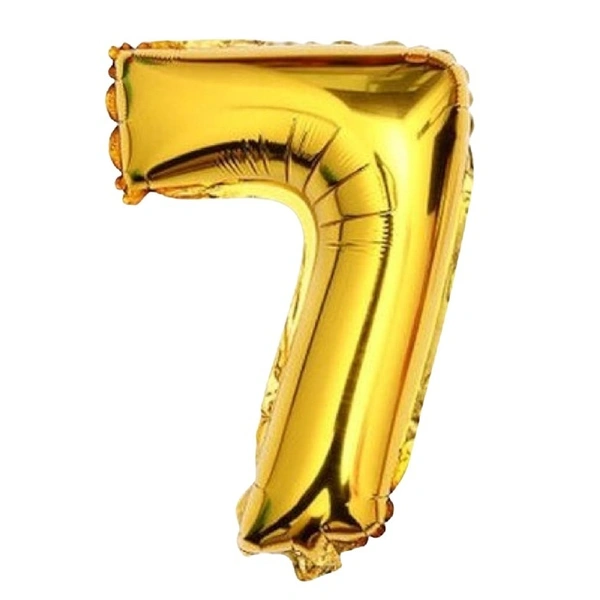 14 Inch Gold Number 7 Foil Balloon