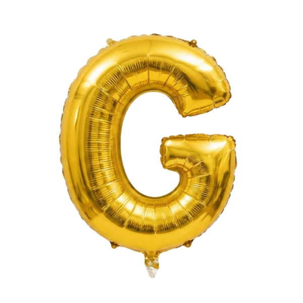 14 Inch Golden Letter “G” Foil Balloon